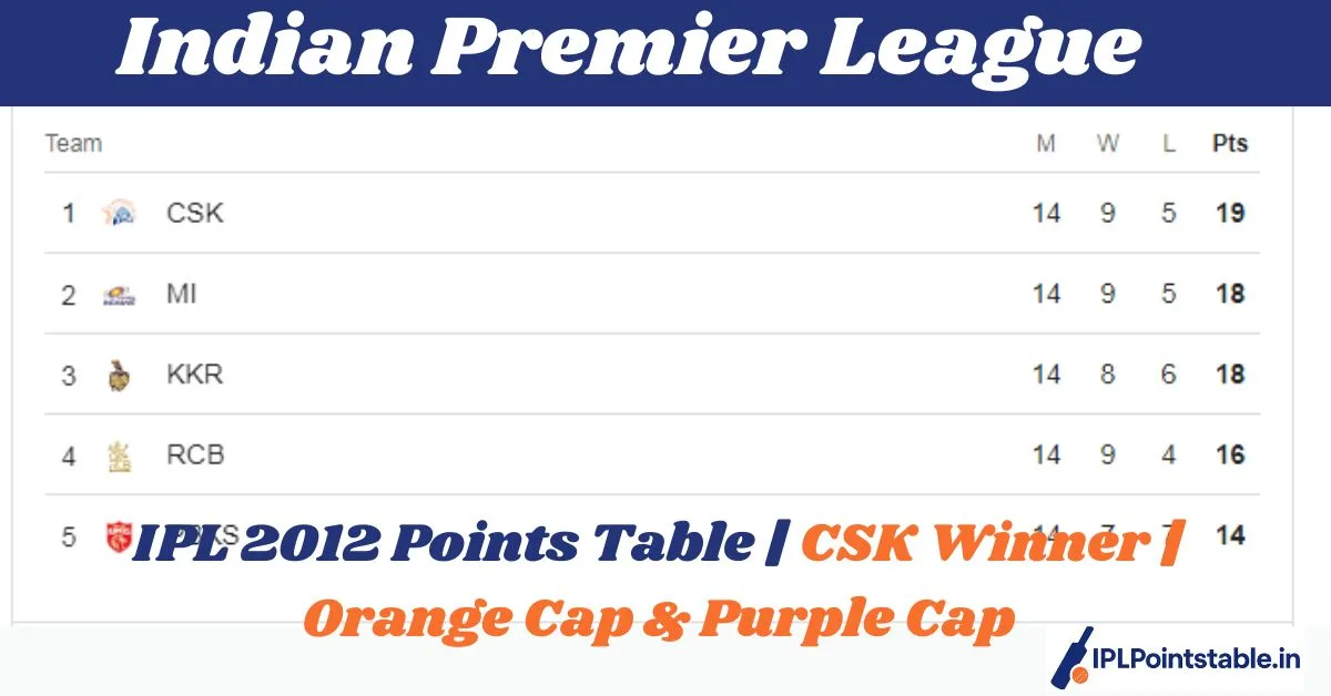 IPL 2011 Points Table